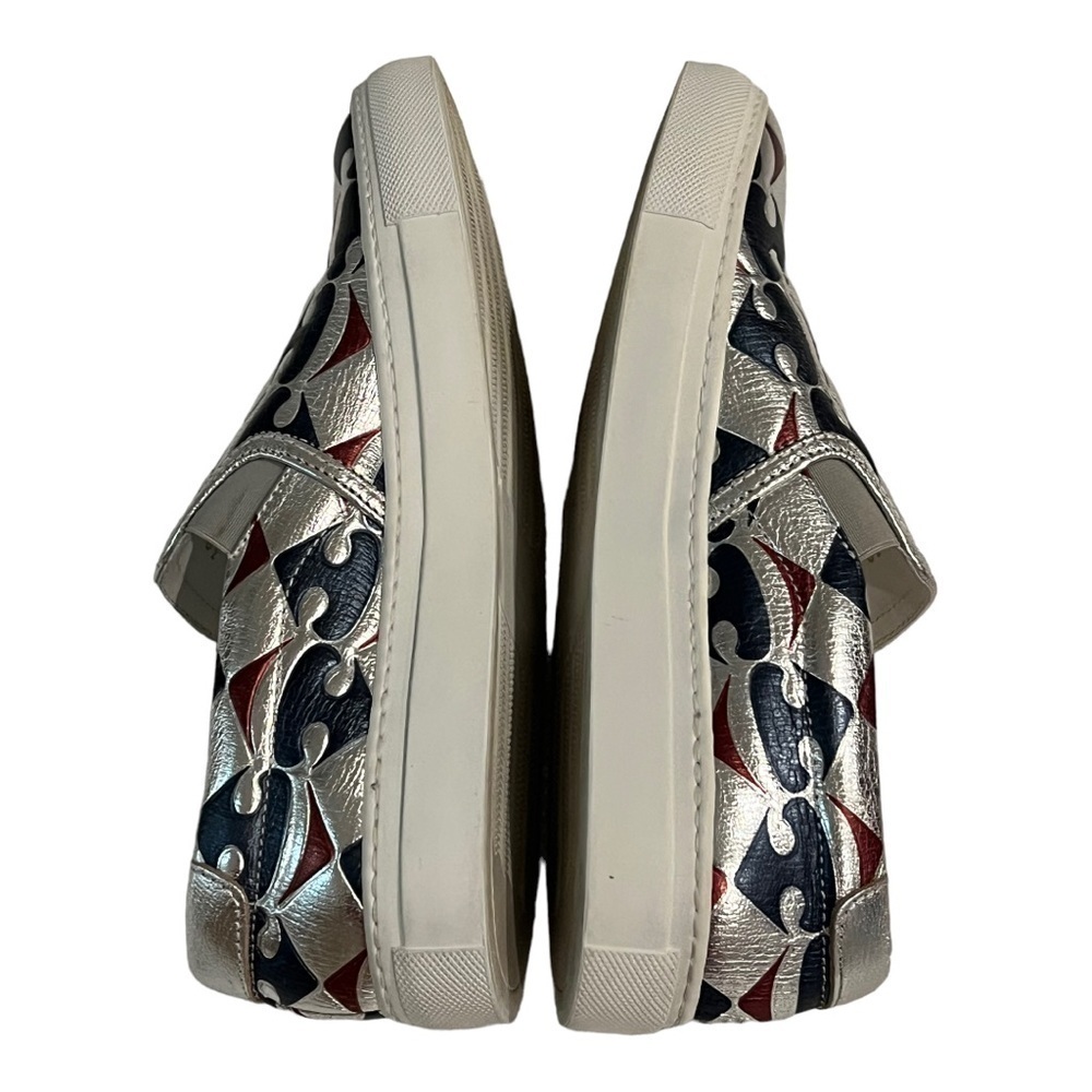 Anya Hindmarch Forney Slip On Sneakers Metallic Leather Geometric 38 (US 7–7.5) - Picture 3 of 8